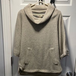 J Crew herringbone cowl neck poncho cape sz. S